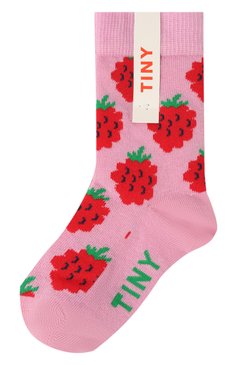 Детские носки TINYCOTTONS розового цвета, арт. AW23-358 | Фото 1 (Материал: Хлопок, Текстиль, Синтетический материал; Нос: Не проставлено; Кросс-КТ: Носки)