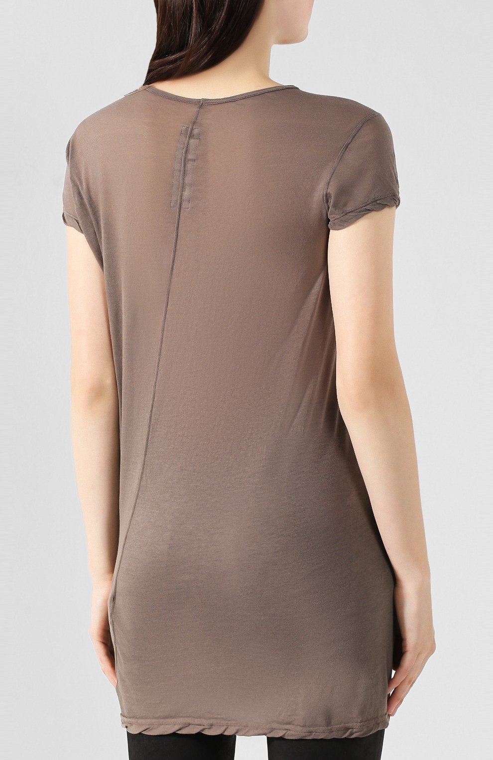 Хлопковый топ RICK OWENS серого цвета по цене 15950 руб., арт. RP19F5203/UC, фото 4 Хлопковый топ RICK OWENS, арт. RP19F5203/UC, фото 4