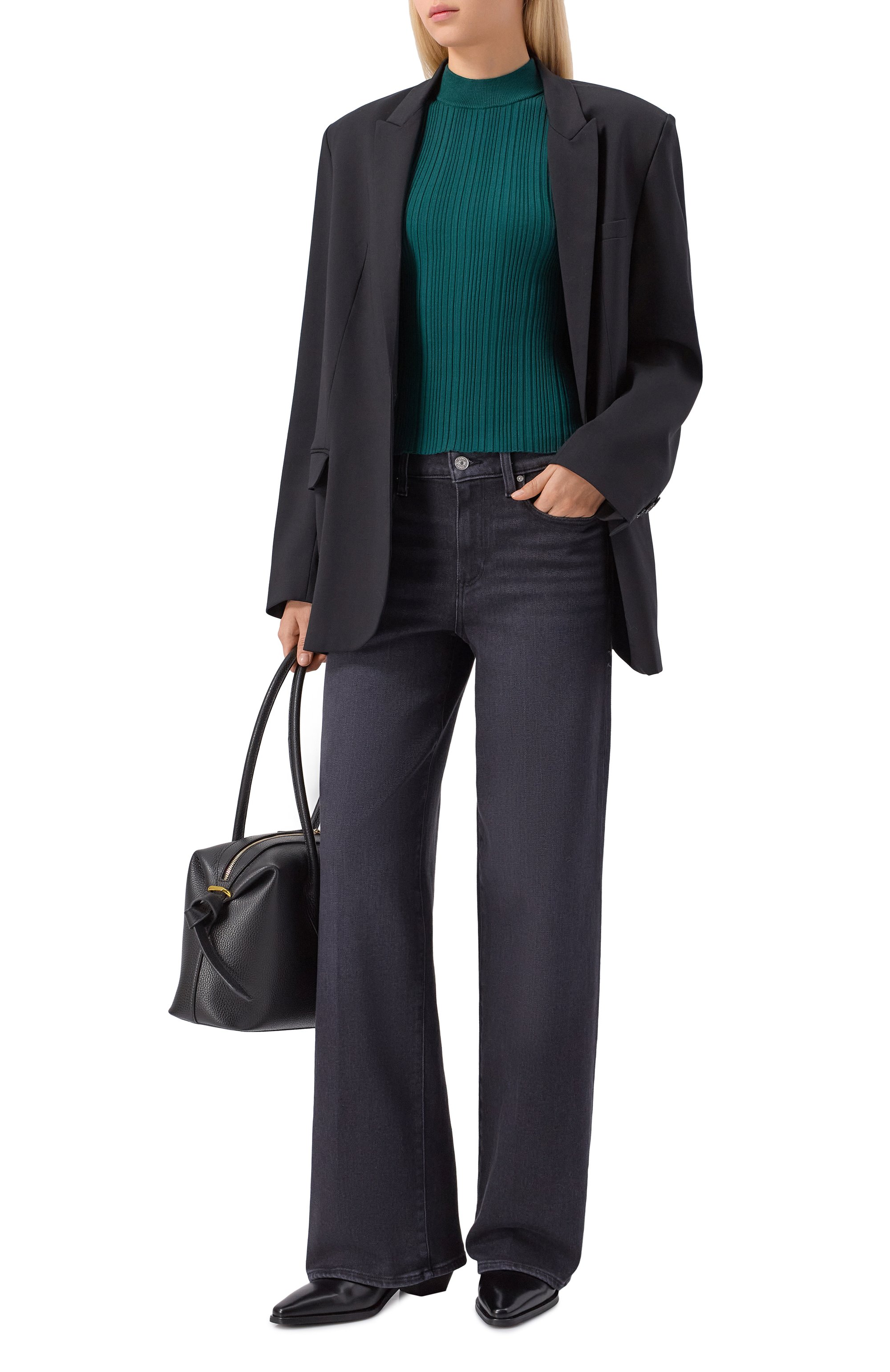 Пуловер из вискозы HUGO темно-зеленого цвета по цене 19950 руб., арт. 50549762, фото 2 Пуловер из вискозы HUGO, арт. 50549762, фото 2