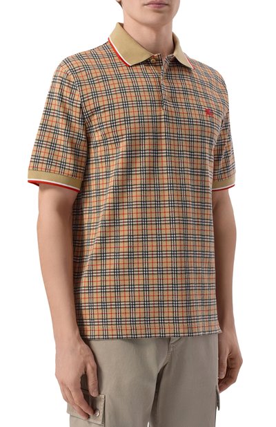 Поло из вискозы и хлопка BURBERRY, арт. 8119561, фото 3
