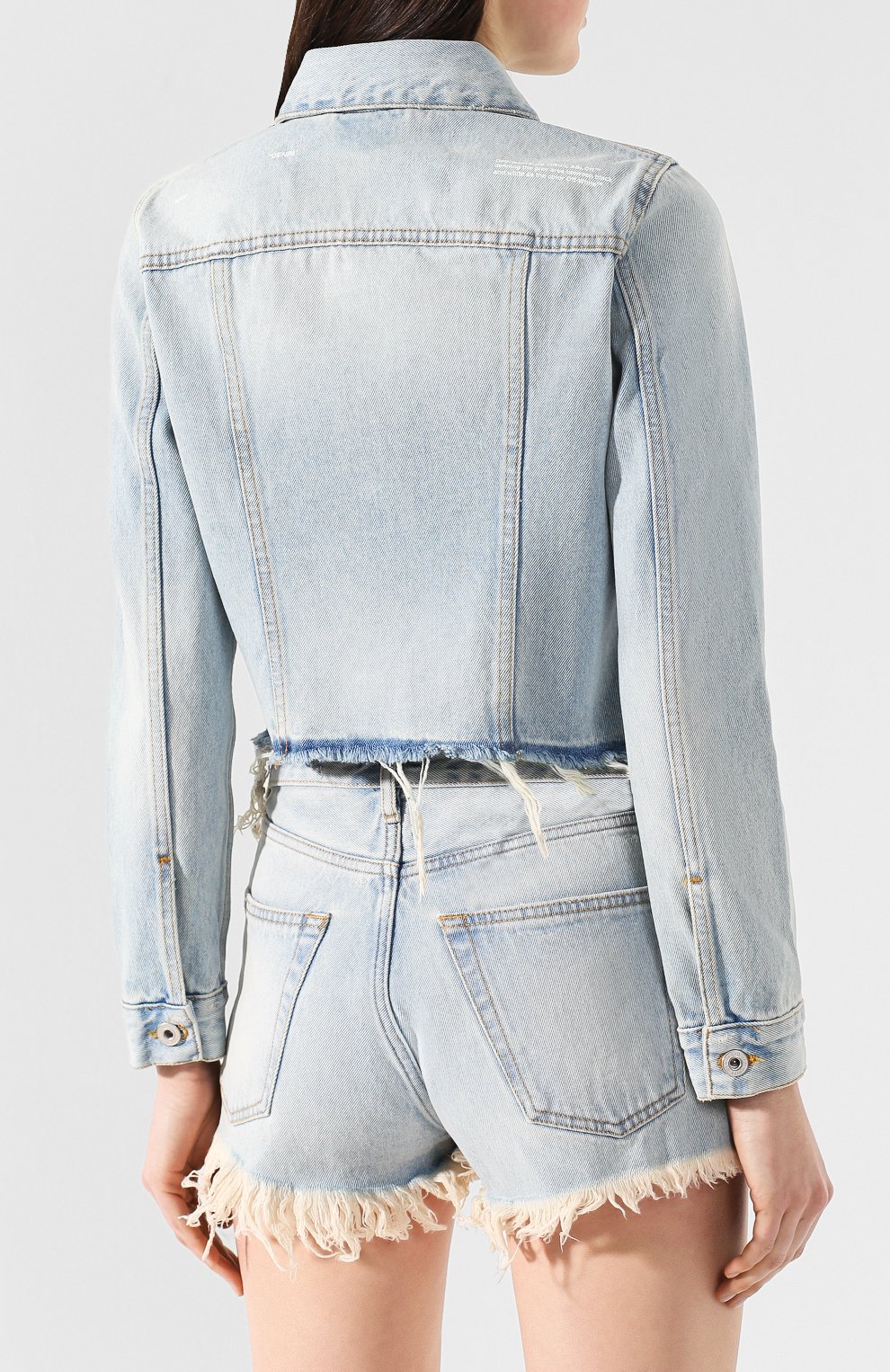 Джинсовая куртка OFF-WHITE светло-голубого цвета по цене 42550 руб., арт. 0WYE008R197730577100, фото 4 Джинсовая куртка OFF-WHITE, арт. 0WYE008R197730577100, фото 4