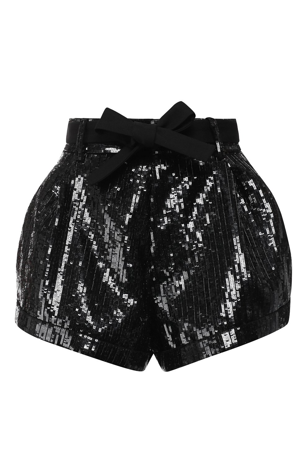 Шерстяные шорты с пайетками SAINT LAURENT черного цвета по цене 346000 руб., арт. 517300/Y404W, фото 1 Шерстяные шорты с пайетками SAINT LAURENT, арт. 517300/Y404W, фото 1