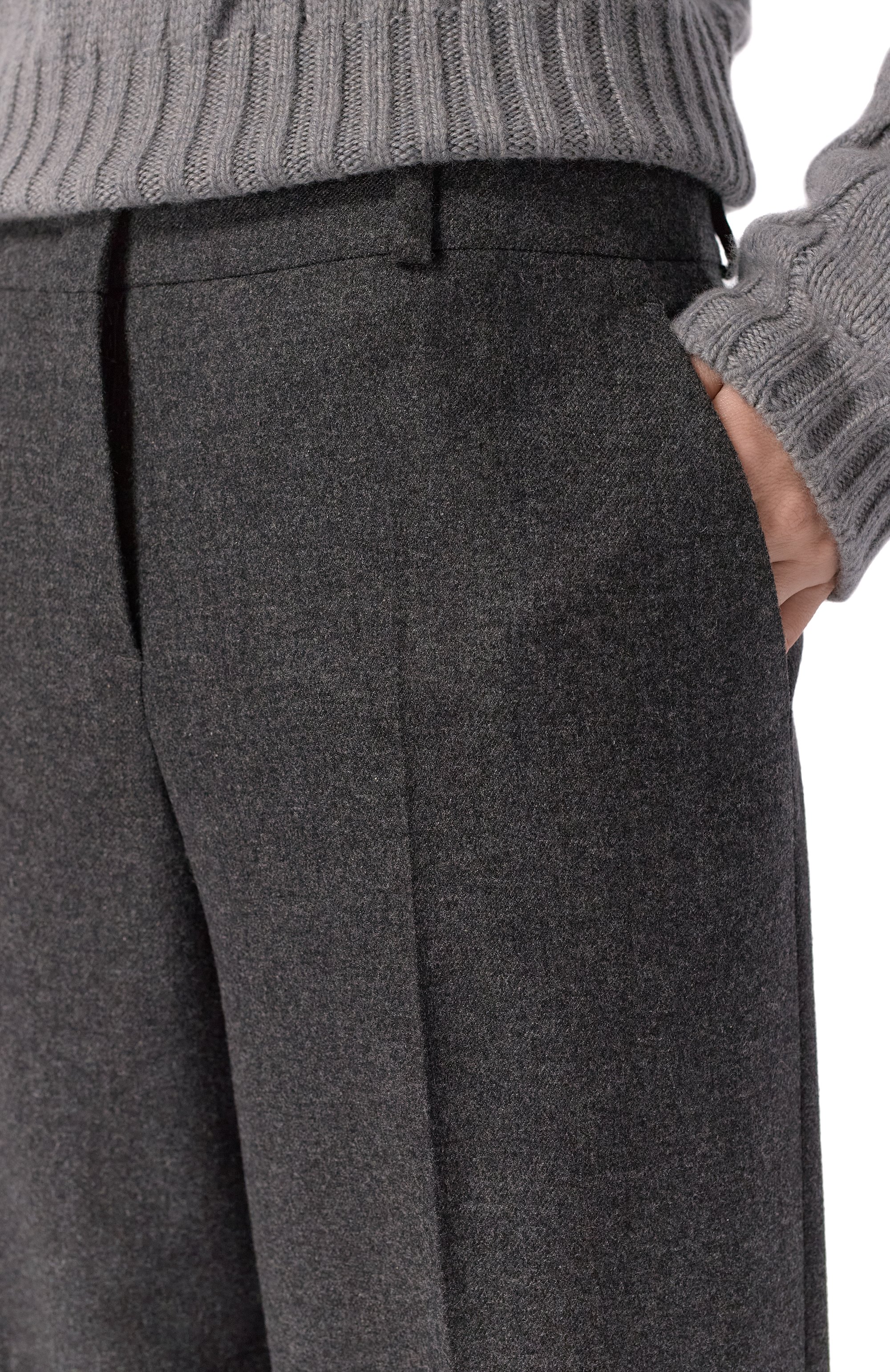 Кашемировые брюки LORO PIANA темно-серого цвета по цене 250500 руб., арт. FAI3906, фото 5 Кашемировые брюки LORO PIANA, арт. FAI3906, фото 5