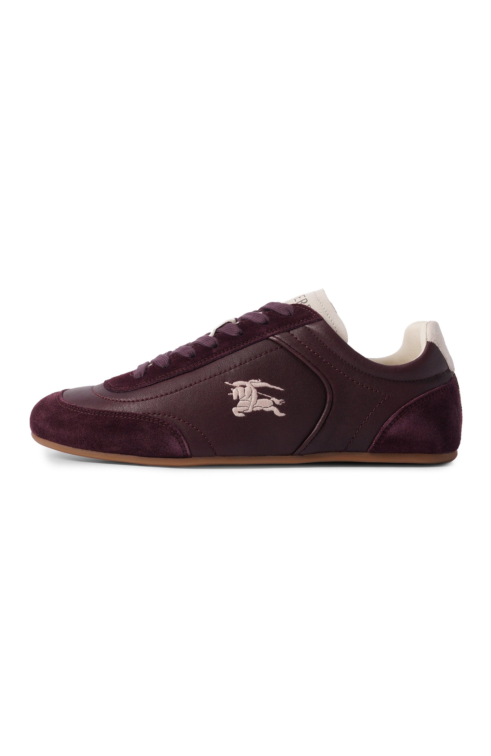 Кожаные кеды knight runner BURBERRY бордового цвета по цене 82500 руб., арт. 8127804, фото 4 Кожаные кеды knight runner BURBERRY, арт. 8127804, фото 4