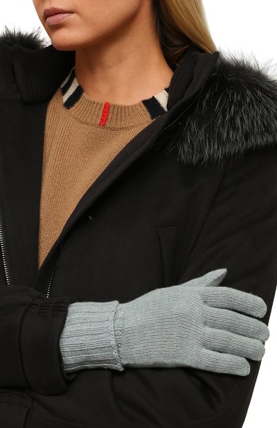 Кашемировые перчатки INVERNI голубого цвета по цене 15900 руб., арт. 5299 GU, фото 2 Кашемировые перчатки INVERNI, арт. 5299 GU, фото 2