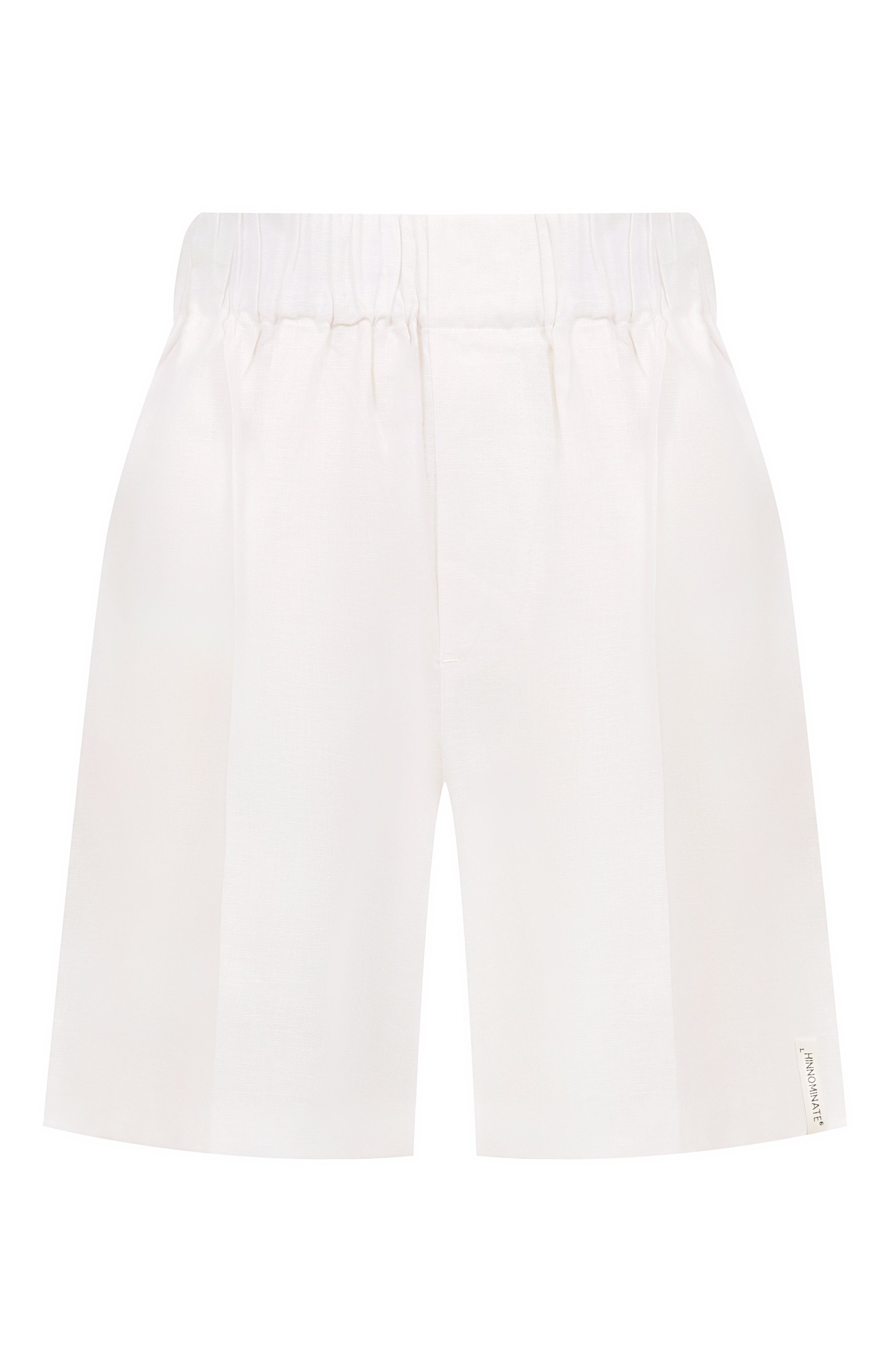 Шорты изо льна и вискозы HINNOMINATE белого цвета по цене 6860 руб., арт. HMABW02644, фото 1 Шорты изо льна и вискозы HINNOMINATE, арт. HMABW02644, фото 1