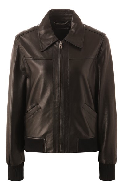 Женский кожаный бомбер DOLCE & GABBANA, арт. F9R98L/HULVL