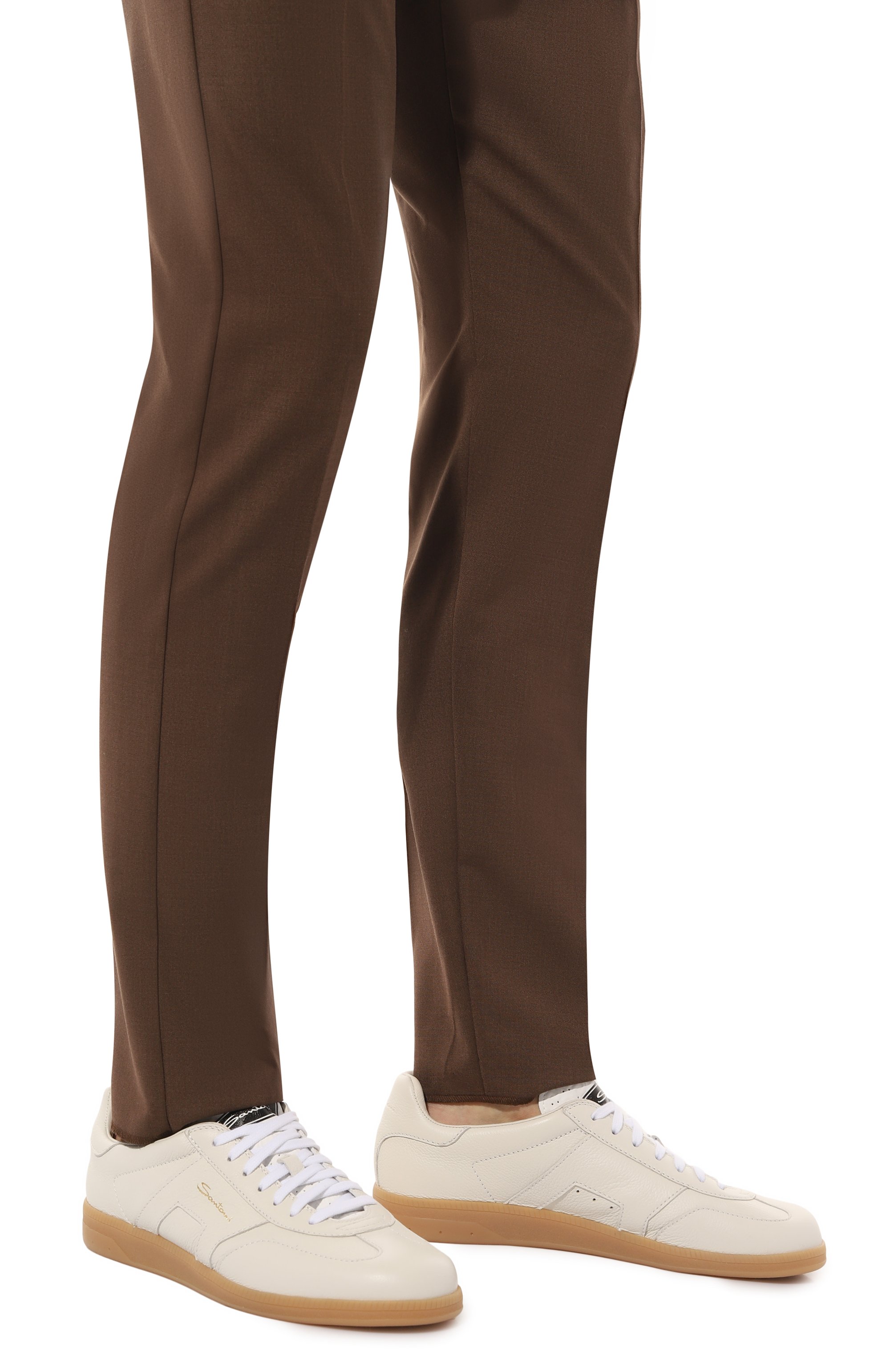 Кожаные кеды dbs oly SANTONI, арт. MBPL21975FARTSZ6I55, фото 3