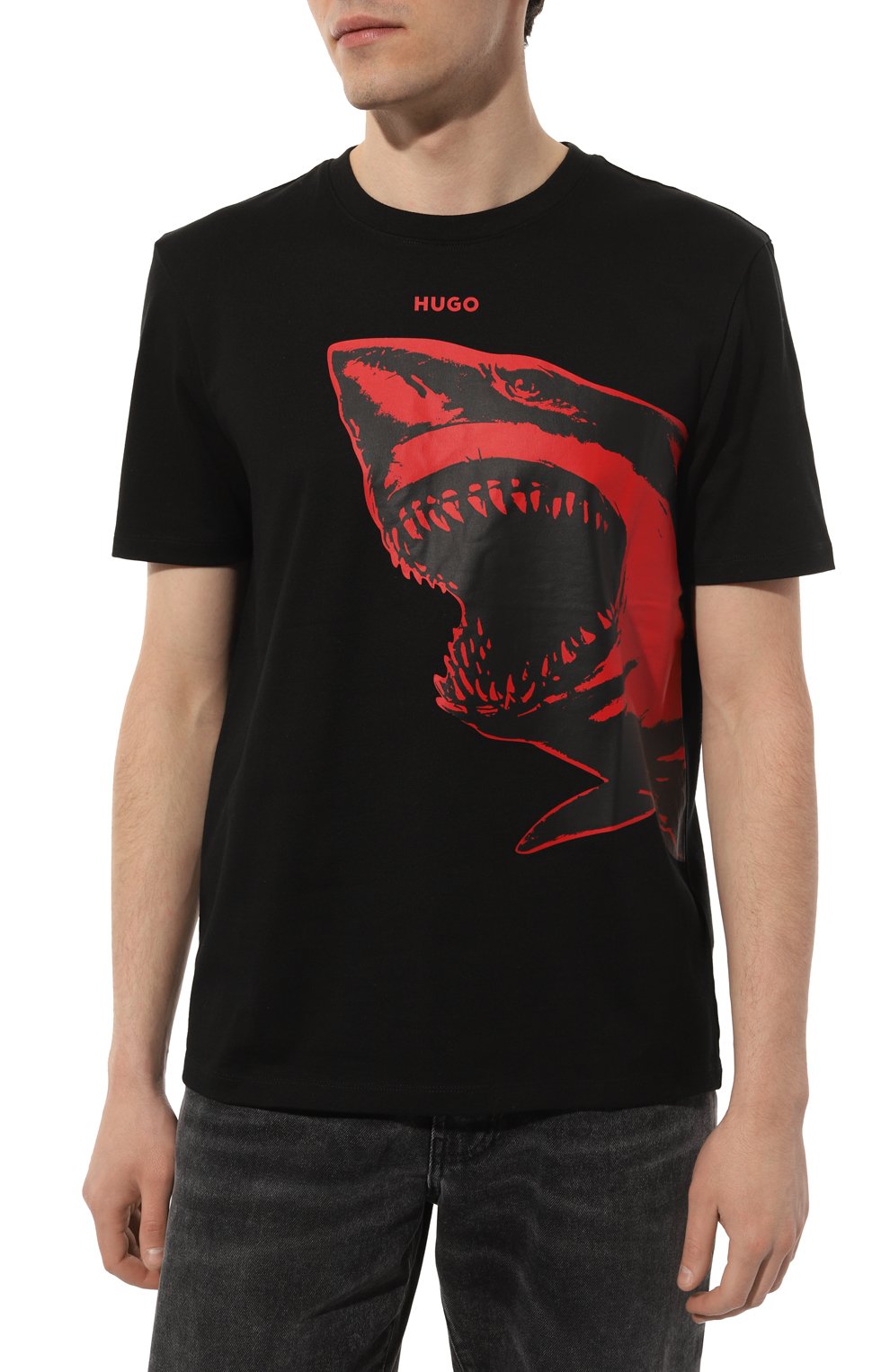 Хлопковая футболка HUGO, арт. 50493058, фото 3