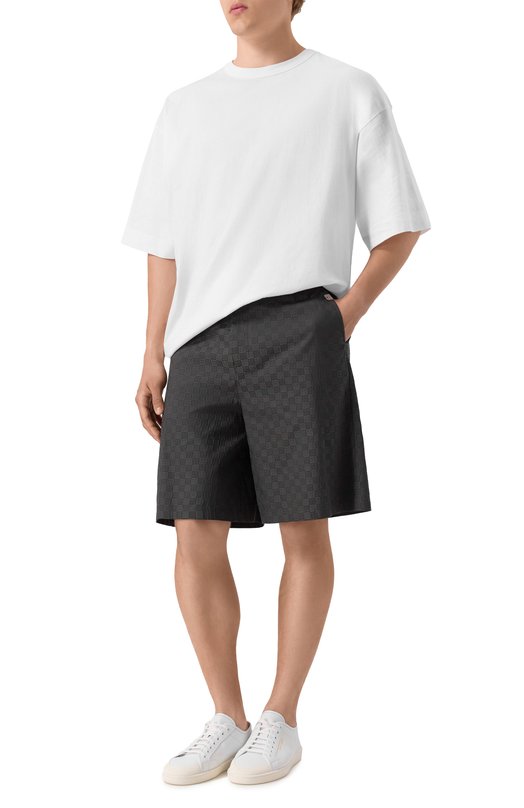 Хлопковые шорты Off-White 0MCB092S25FAB001 Серый  0MCB092S25FAB001 Фото 2