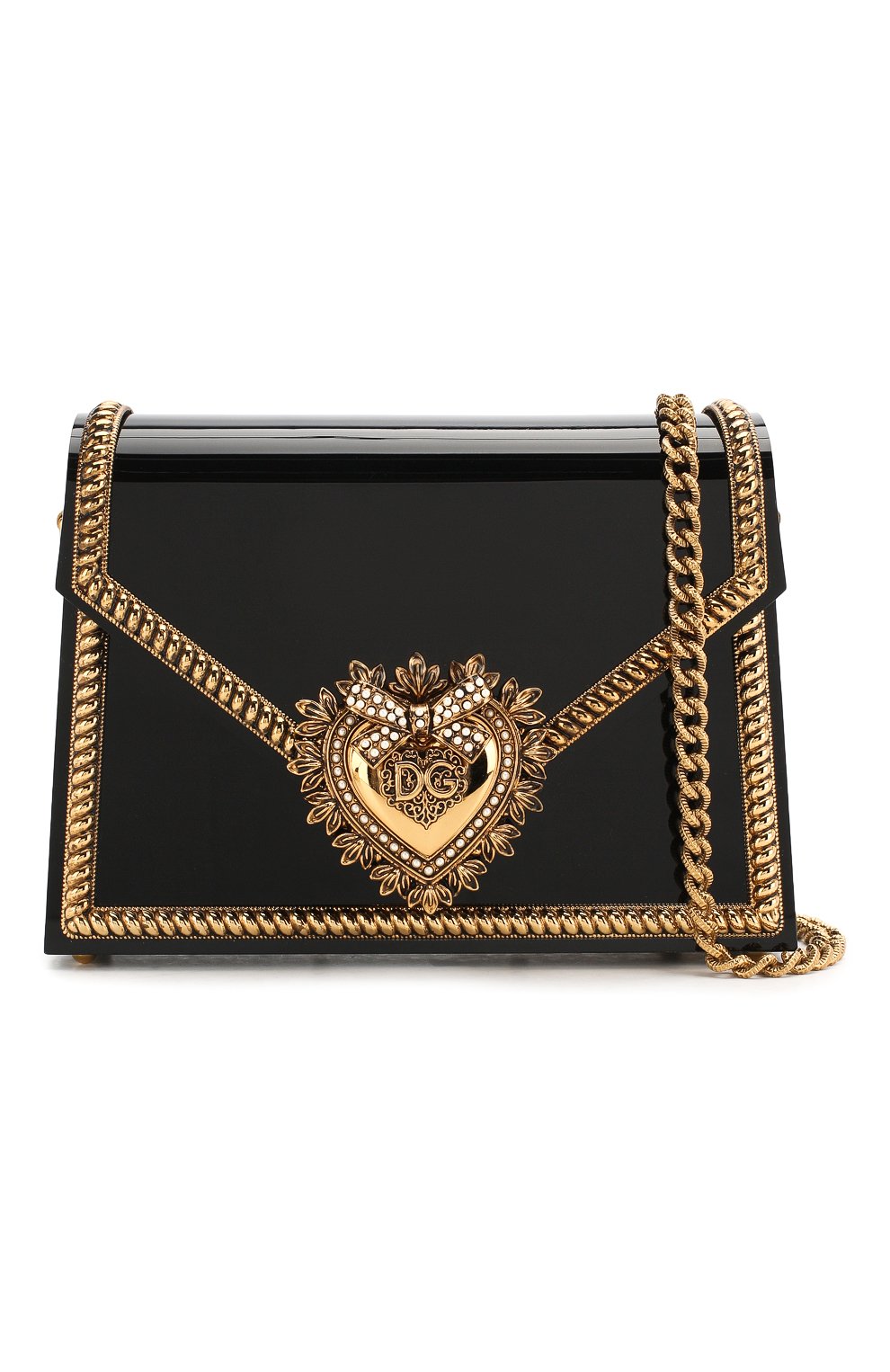 Сумка devotion small DOLCE & GABBANA черного цвета по цене 241500 руб., арт. BB6713/AZ700, фото 6 Сумка devotion small DOLCE & GABBANA, арт. BB6713/AZ700, фото 6