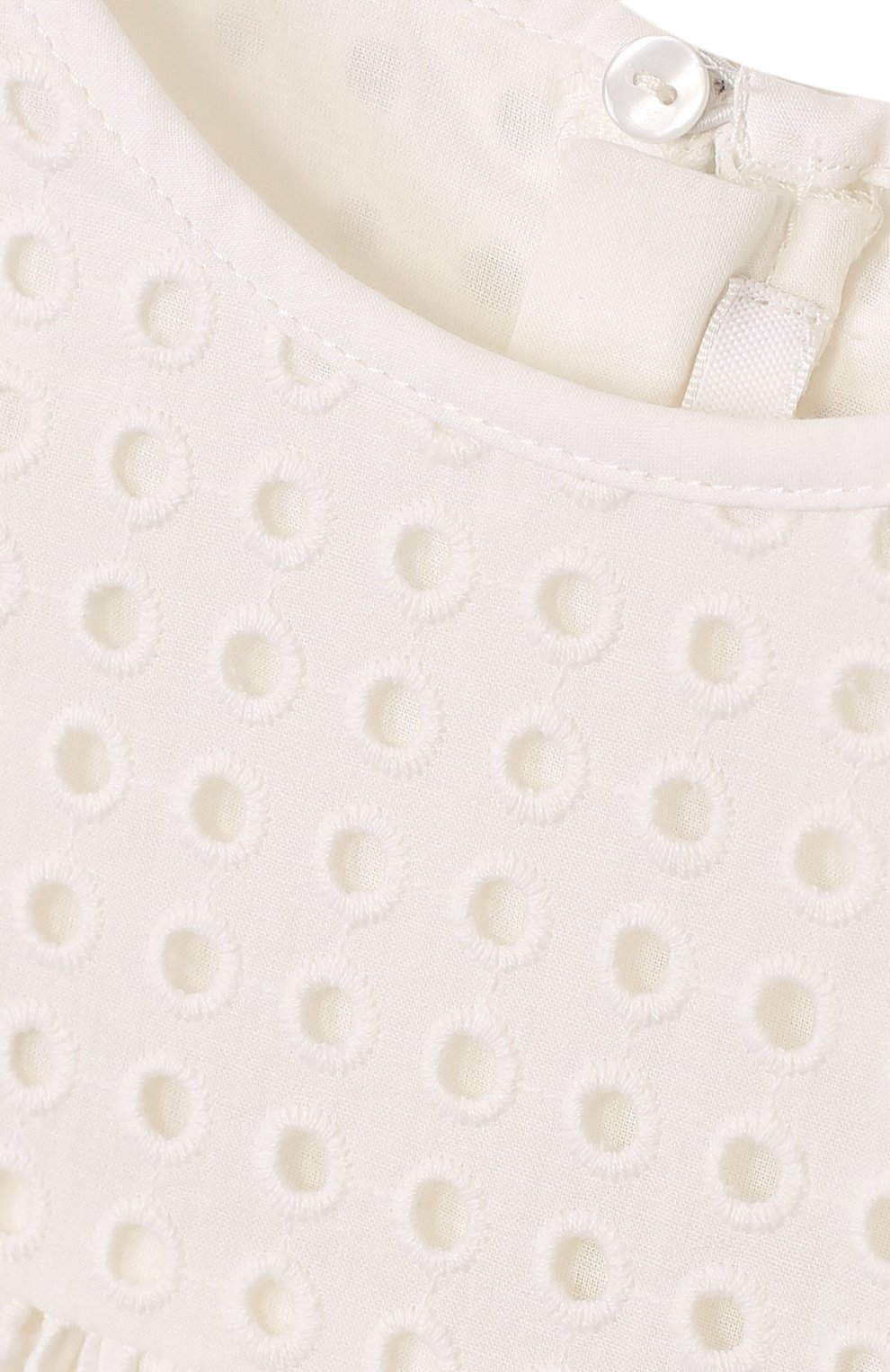 Хлопковое мини-платье с перфорацией CHLOÉ, арт. C12677/6A-12A, фото 3