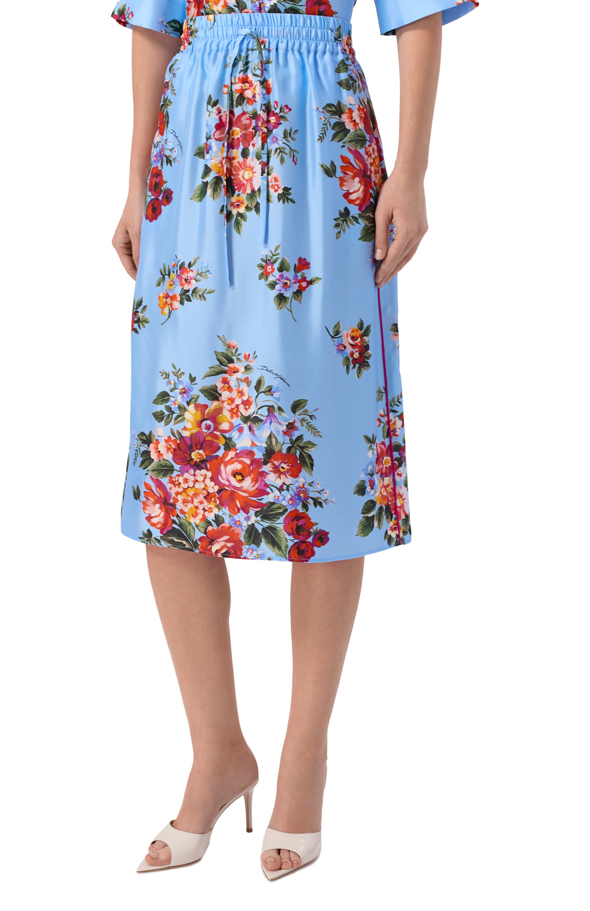 Атласная юбка DOLCE & GABBANA, арт. F4DCGT/IS11I, фото 3