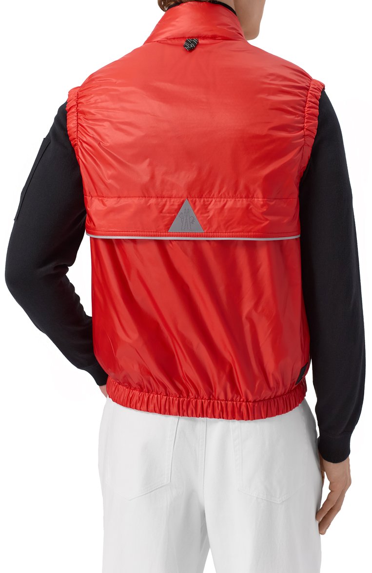 Мужской утепленный жилет ollon MONCLER GRENOBLE красного цвета, арт. 1A00012/595B1 | Фото 4 (Материал подклада: Синтетический материал; Материал внешний: Синтетический материал; Длина (верхняя одежда): Короткие; Стили: Кэжуэл; Мужское Кросс-КТ: жилеты-объемные)