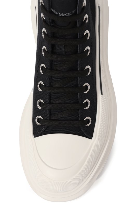 Текстильные ботинки Tread Slick Alexander McQueen 697080/W4MV2 Чёрно-белый  697080/W4MV2 Фото 6