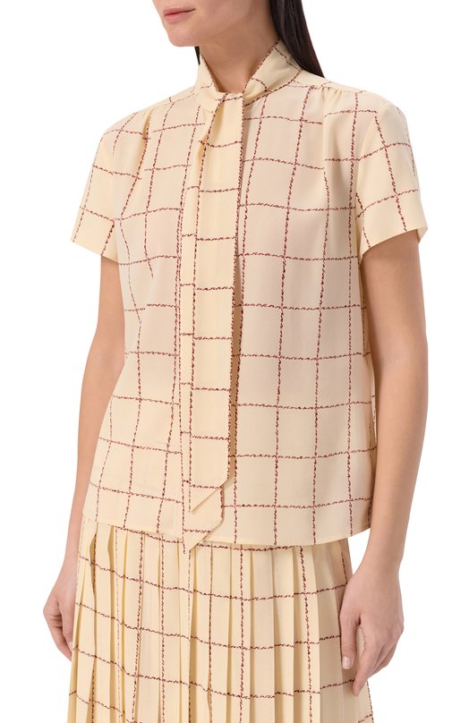 Шелковая блузка Loro Piana FAP2869 Бежевый  FAP2869 Фото 3