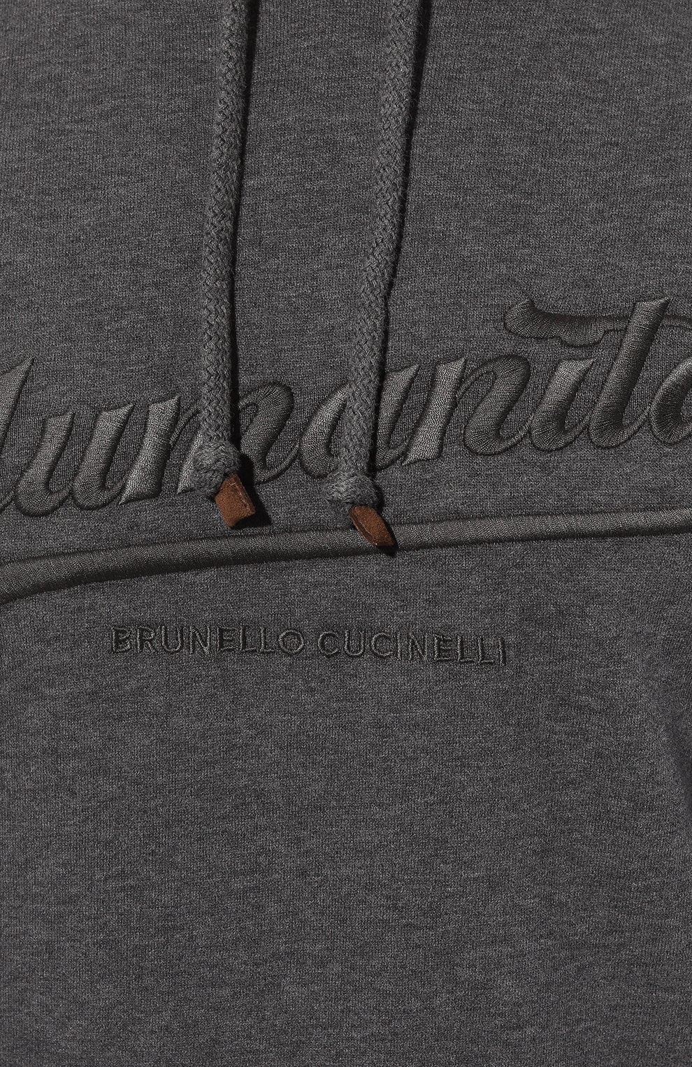 Хлопковое худи BRUNELLO CUCINELLI темно-серого цвета по цене 89950 руб., арт. MTU143452, фото 5 Хлопковое худи BRUNELLO CUCINELLI, арт. MTU143452, фото 5