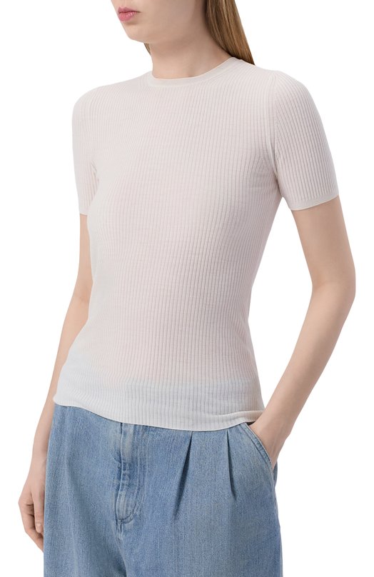 Шерстяной топ Petar Petrov S26K31 Кремовый  S26K31 Фото 3