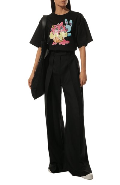Хлопковая футболка DOLCE & GABBANA черного цвета по цене 65200 руб., арт. F8048T/G7F6P, фото 2 Хлопковая футболка DOLCE & GABBANA, арт. F8048T/G7F6P, фото 2