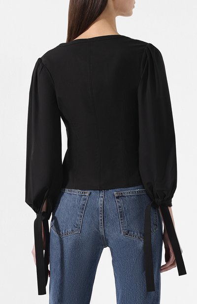 Хлопковая блузка PROENZA SCHOULER черного цвета по цене 44750 руб., арт. R1914041-SC037, фото 4 Хлопковая блузка PROENZA SCHOULER, арт. R1914041-SC037, фото 4