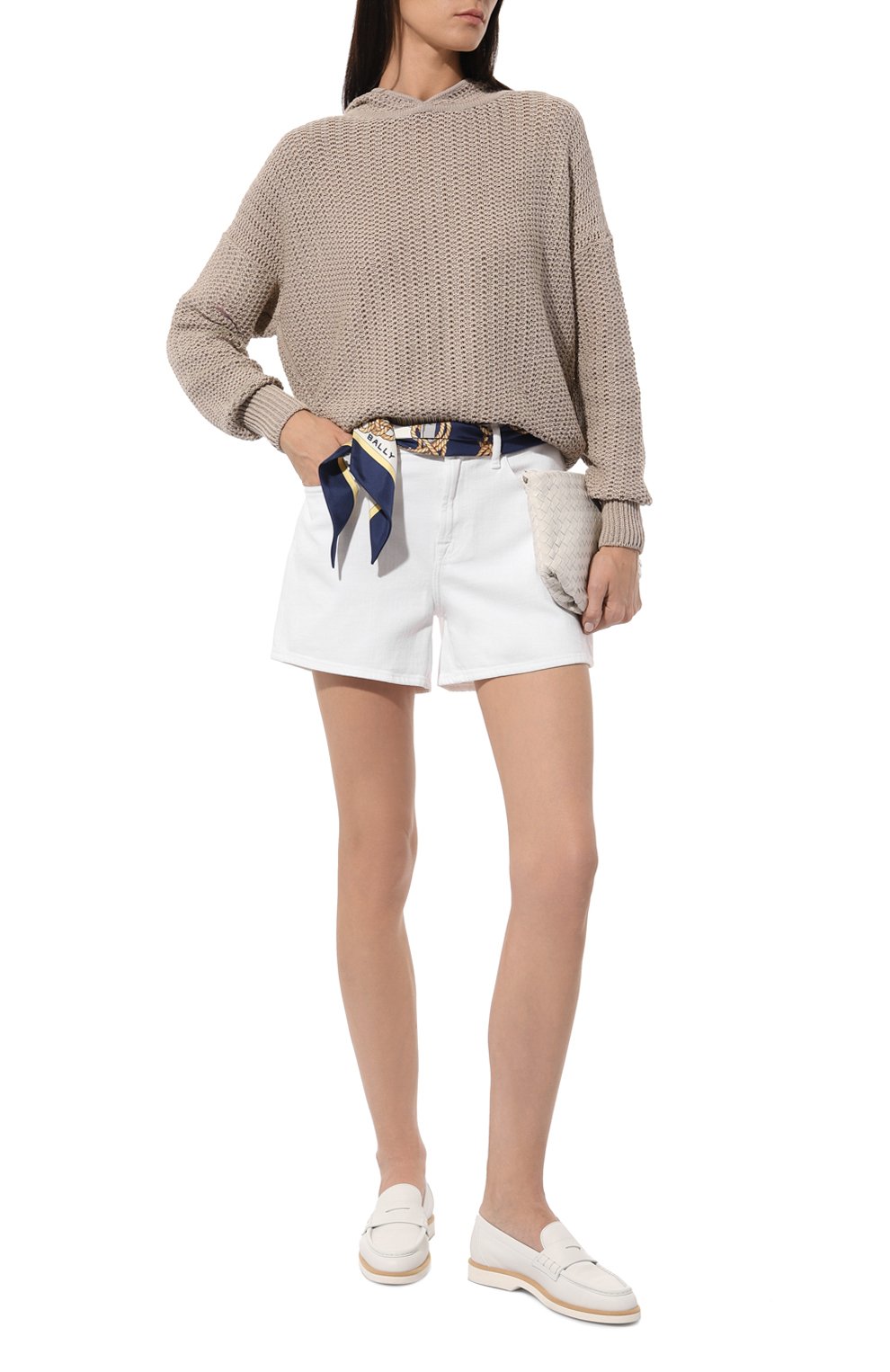 Шелковый шарф-твилли BALLY синего цвета по цене 19150 руб., арт. WSC02R, фото 3 Шелковый шарф-твилли BALLY, арт. WSC02R, фото 3