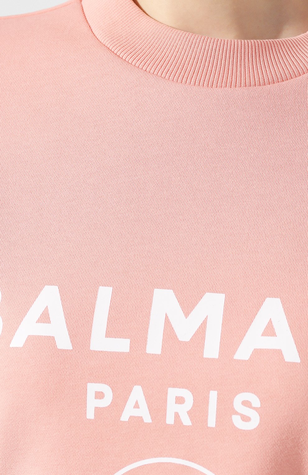 Хлопковый пуловер BALMAIN розового цвета по цене 42050 руб., арт. TF13641/I384, фото 5 Хлопковый пуловер BALMAIN, арт. TF13641/I384, фото 5