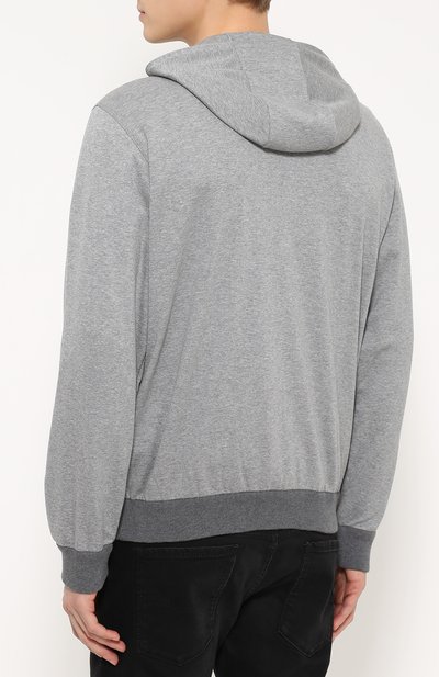 Хлопковая толстовка на молнии с капюшоном BRIONI, арт. UJ3U/P3607, фото 4