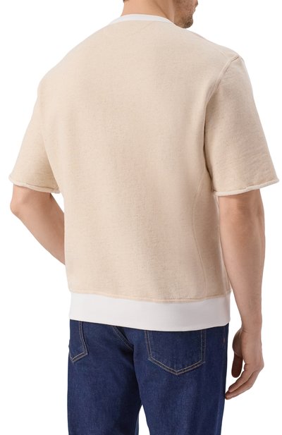 Свитшот из хлопка и льна BRUNELLO CUCINELLI, арт. MR8313378G, фото 4