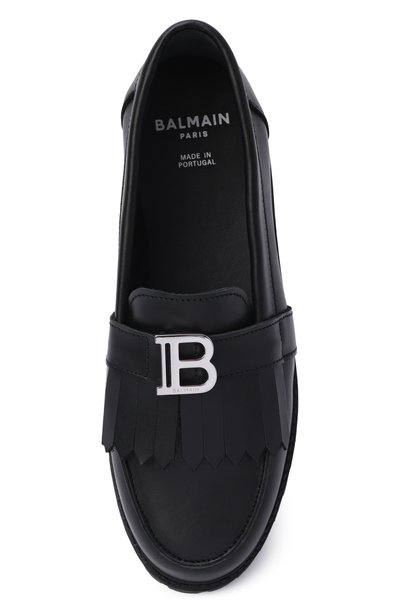 Кожаные лоферы BALMAIN черного цвета по цене 51900 руб., арт. BZ0A86, фото 4 Кожаные лоферы BALMAIN, арт. BZ0A86, фото 4