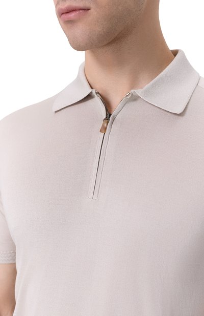Шелковое поло COLOMBO светло-бежевого цвета по цене 122000 руб., арт. MA04864/4-120AN, фото 5 Шелковое поло COLOMBO, арт. MA04864/4-120AN, фото 5