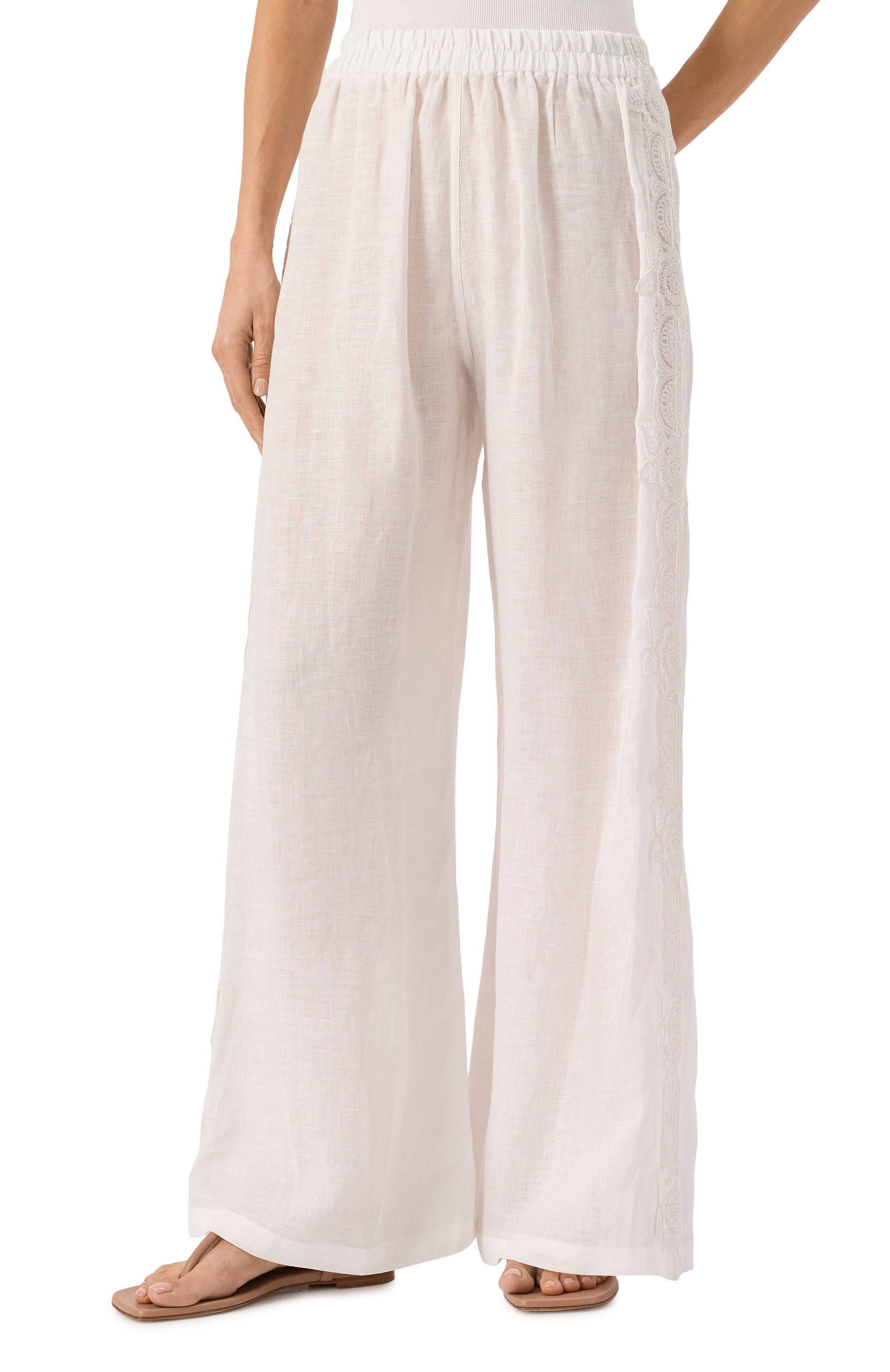 Брюки изо льна и вискозы MAURIZIO, арт. W01040679, фото 3