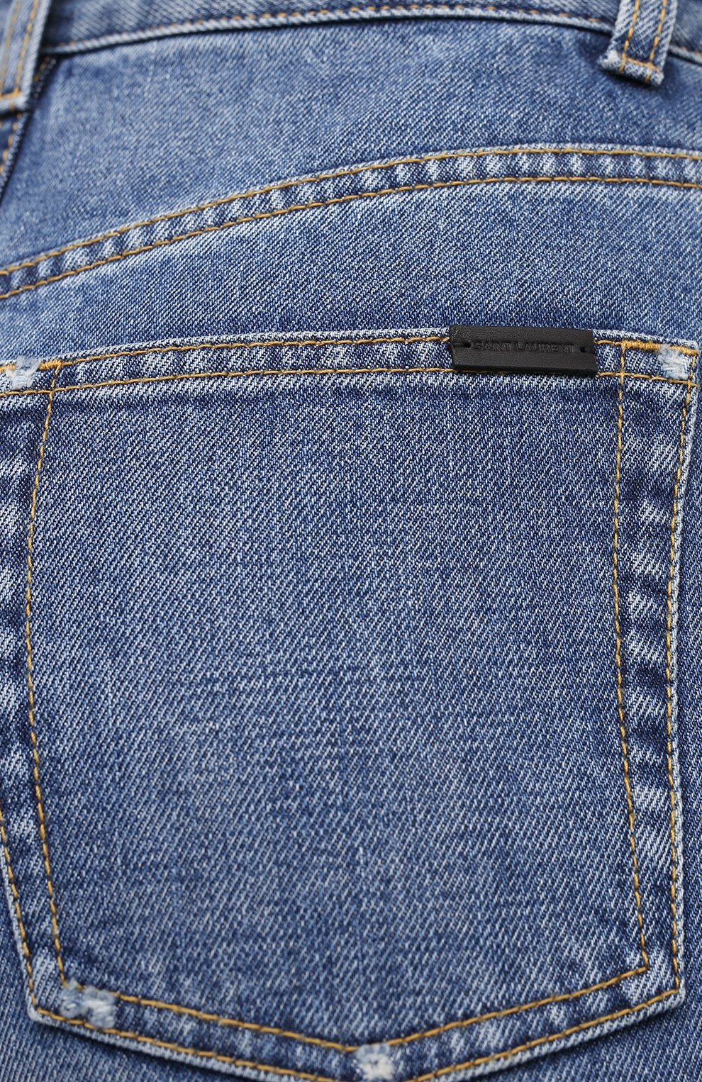 Джинсы SAINT LAURENT синего цвета по цене 89600 руб., арт. 635895/Y893V, фото 6 Джинсы SAINT LAURENT, арт. 635895/Y893V, фото 6
