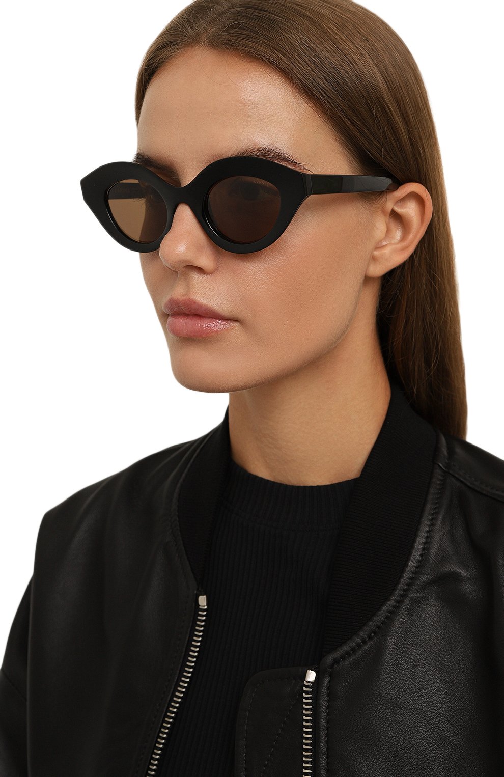 Солнцезащитные очки LAPIMA черного цвета по цене 59400 руб., арт. NINA PETIT BLACK S0LID, фото 2 Солнцезащитные очки LAPIMA, арт. NINA PETIT BLACK S0LID, фото 2