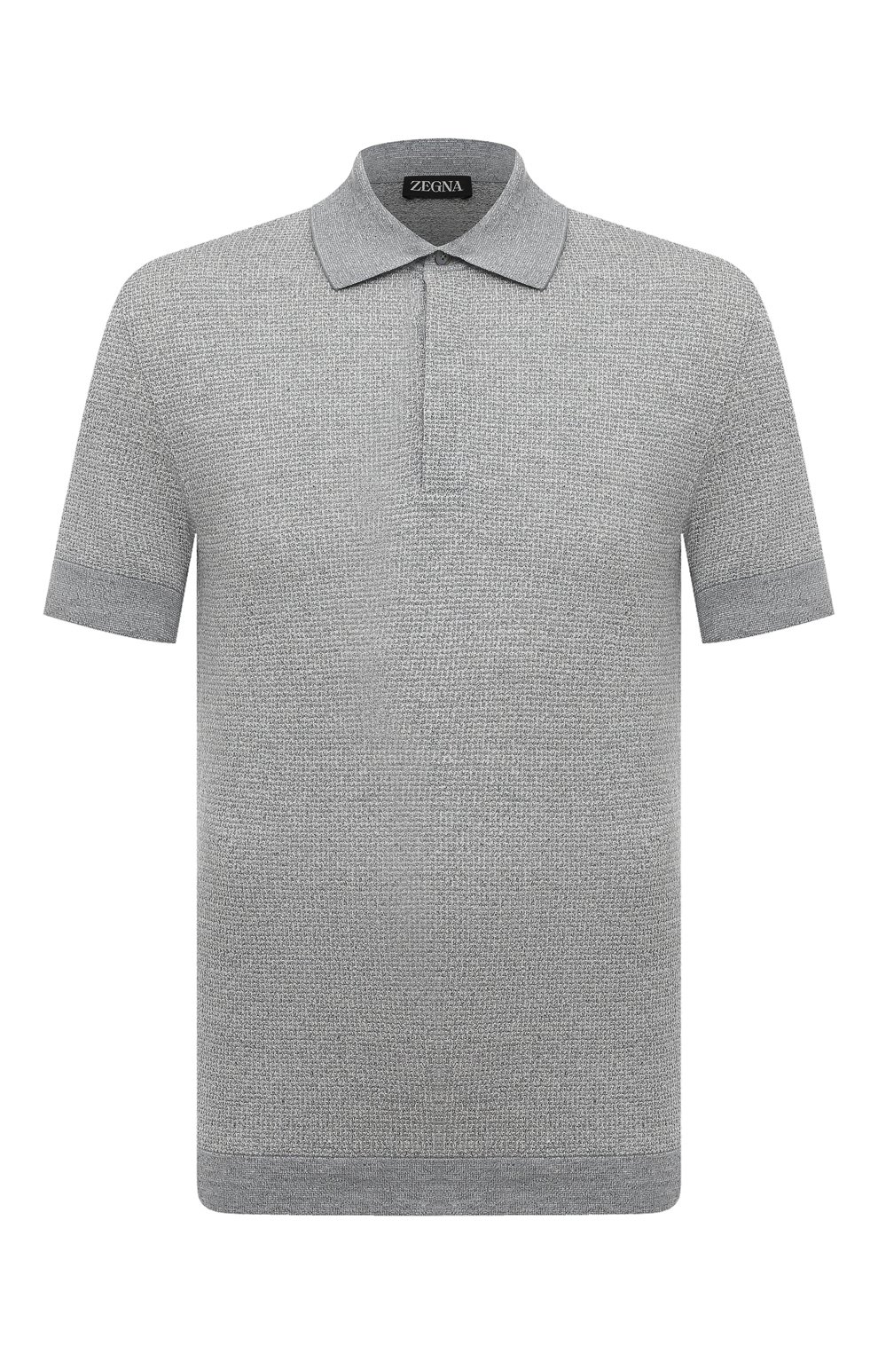 Поло из хлопка и льна ZEGNA, арт. UD372A7/D727, фото 1