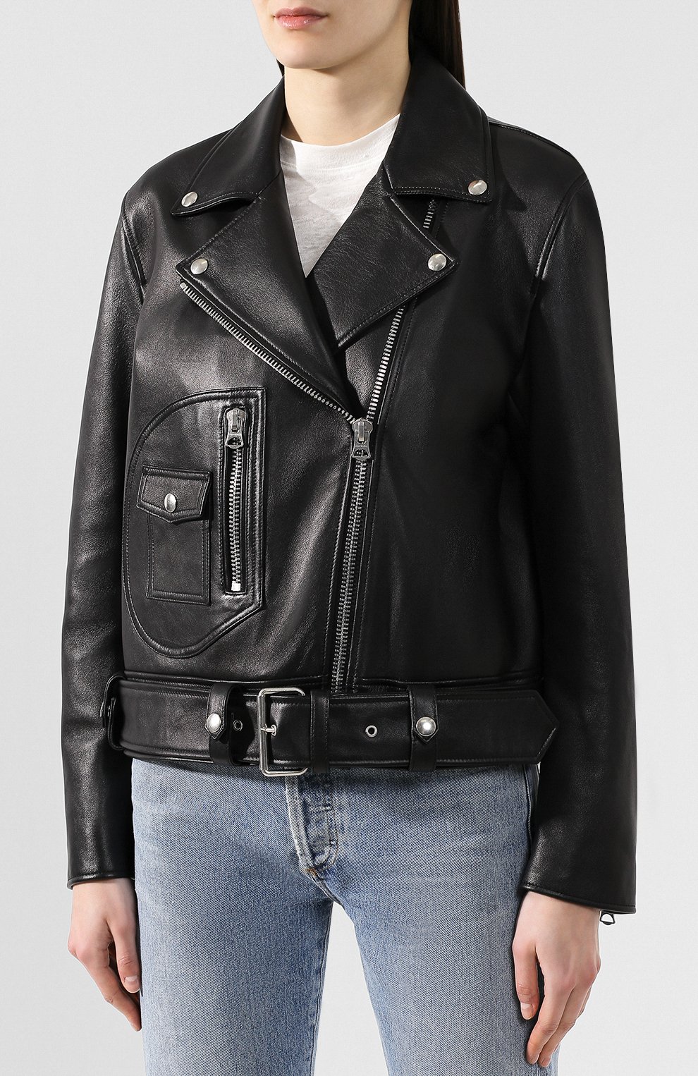 Кожаная куртка ACNE STUDIOS черного цвета по цене 110500 руб., арт. A70011, фото 3 Кожаная куртка ACNE STUDIOS, арт. A70011, фото 3