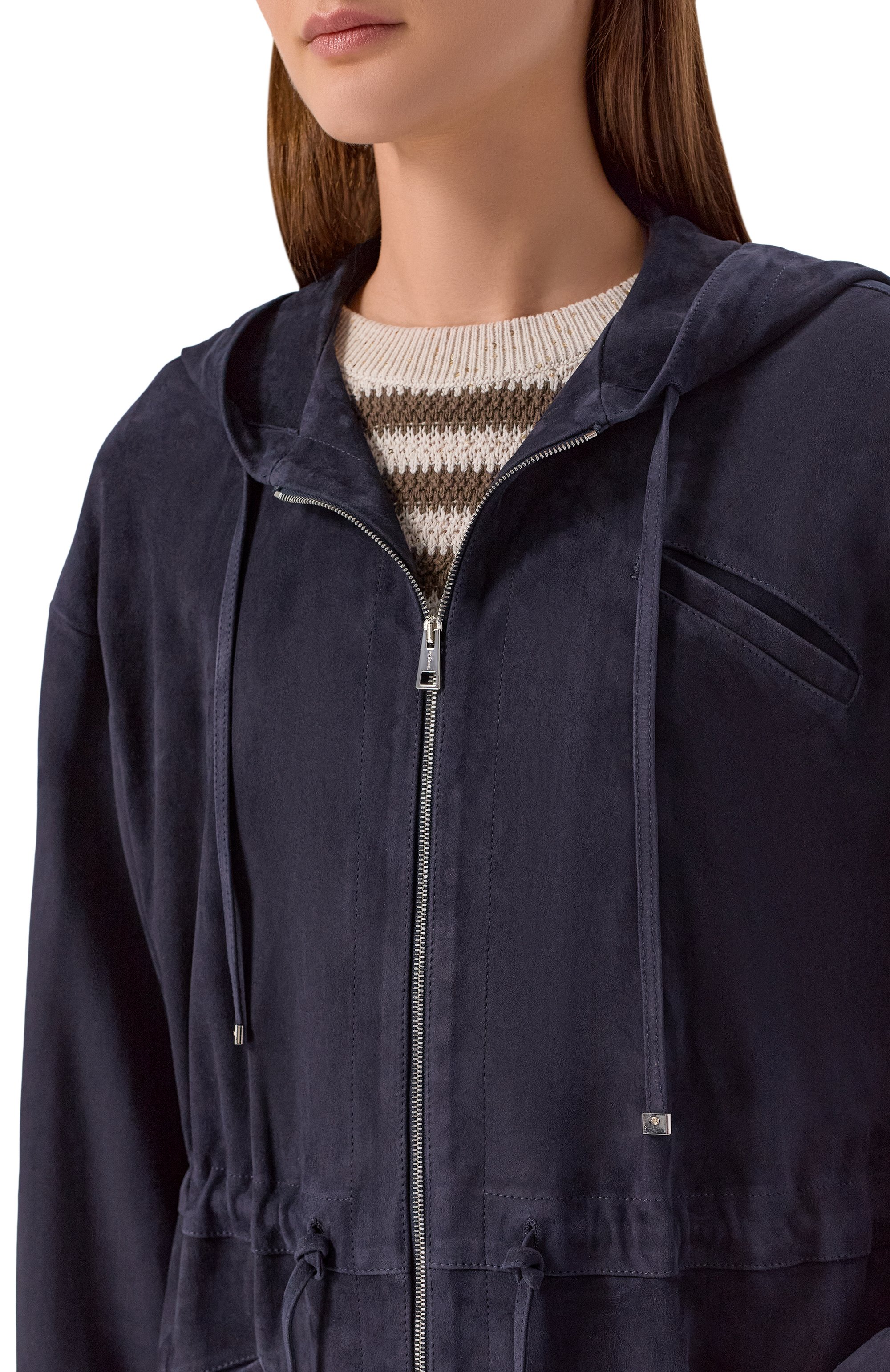 Замшевая парка KITON синего цвета по цене 463000 руб., арт. D61674K0918F, фото 5 Замшевая парка KITON, арт. D61674K0918F, фото 5