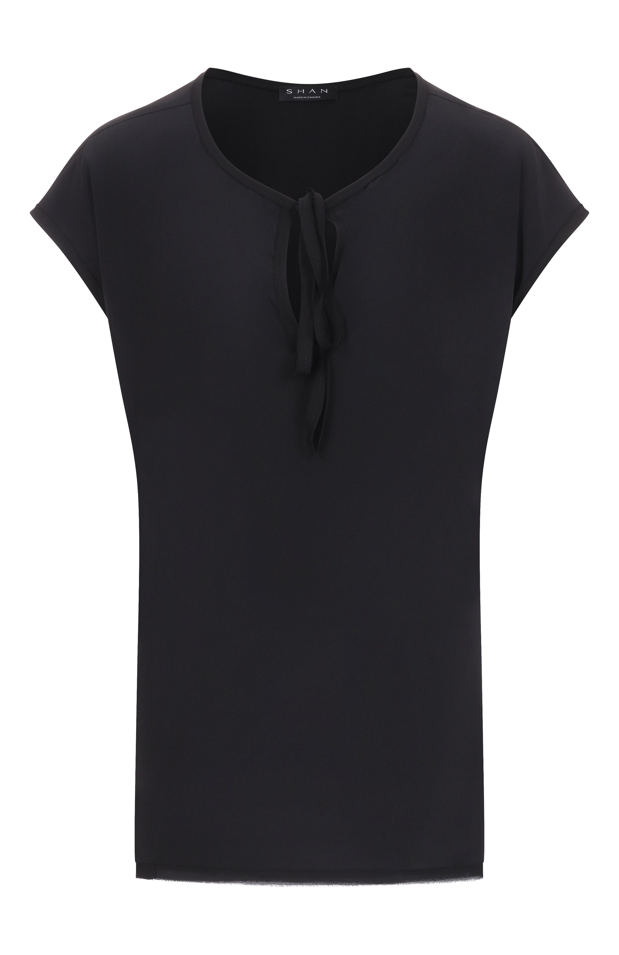 Шелковый топ SHAN черного цвета по цене 76410 руб., арт. 42521-60, фото 1 Шелковый топ SHAN, арт. 42521-60, фото 1
