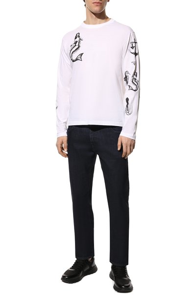 Хлопковый лонгслив PRADA, арт. UJL15A-10ND-F0009-221, фото 2
