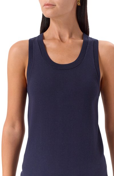 Майка из вискозы WEEKEND MAX MARA синего цвета по цене 19900 руб., арт. ASBUURG, фото 5 Майка из вискозы WEEKEND MAX MARA, арт. ASBUURG, фото 5