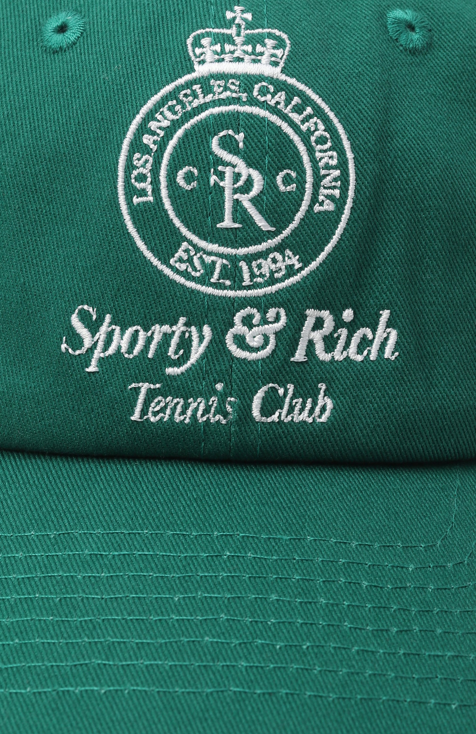 Хлопковая бейсболка SPORTY AND RICH, арт. AC040621304GR03, фото 3