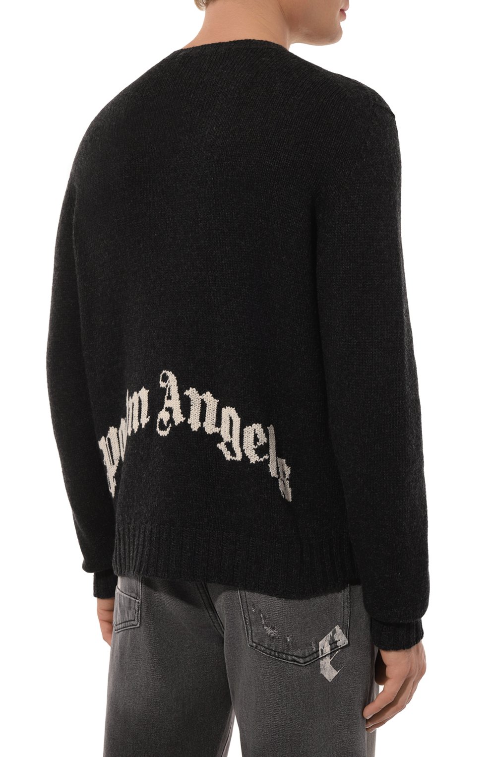 Джемпер из шерсти и вискозы PALM ANGELS, арт. PMHE027F24KNI001, фото 4