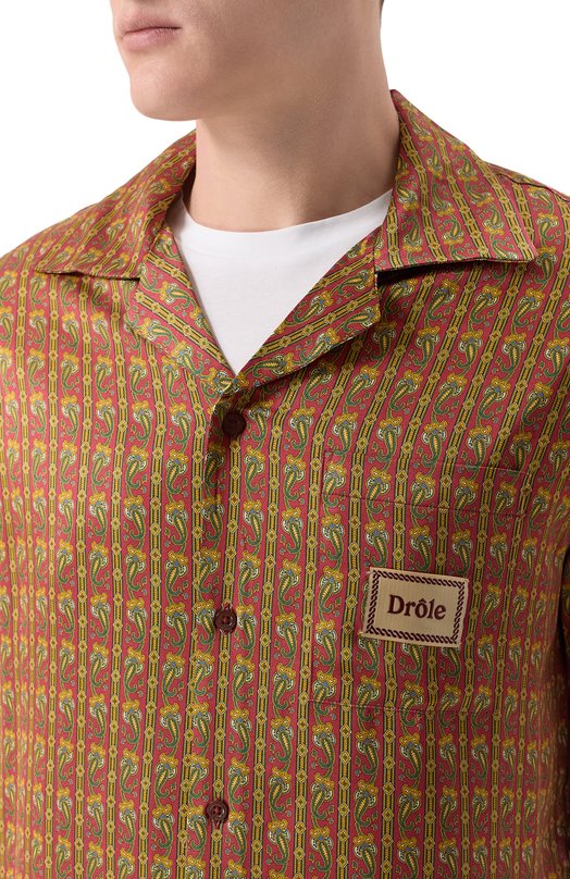 Рубашка из вискозы Drole De Monsieur J-SH233-VI027-RD Красный  J-SH233-VI027-RD Фото 5