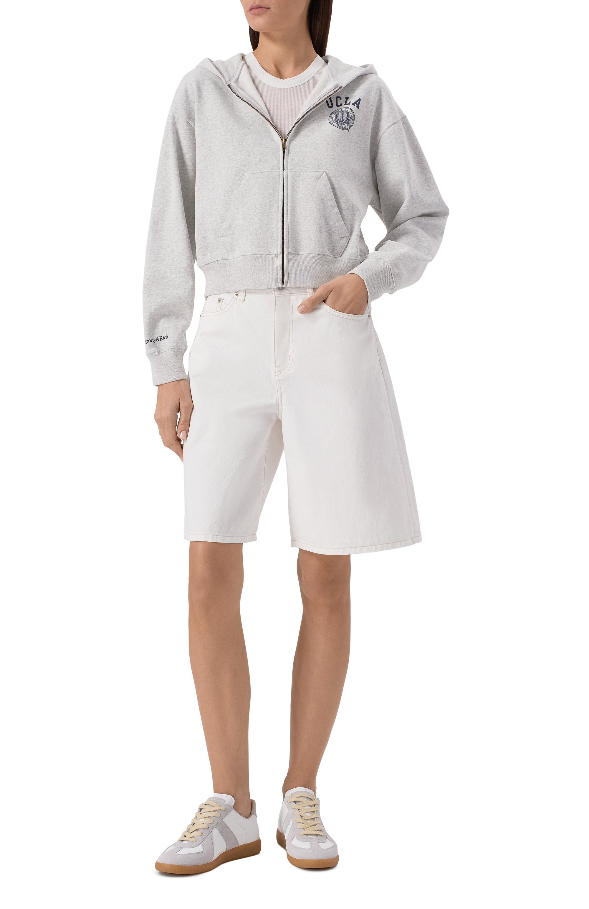 Хлопковая толстовка sporty & rich x ucla SPORTY AND RICH, арт. ST068615639GY03, фото 2