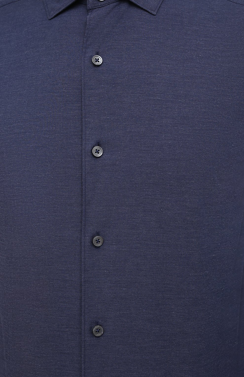Хлопковая рубашка ZEGNA темно-синего цвета по цене 38500 руб., арт. UVX07/SAF2, фото 5 Хлопковая рубашка ZEGNA, арт. UVX07/SAF2, фото 5