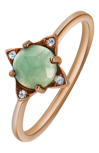 Кольцо роза ветров с аквамарином MOONKA, арт. tr-rr-aqm, фото 1