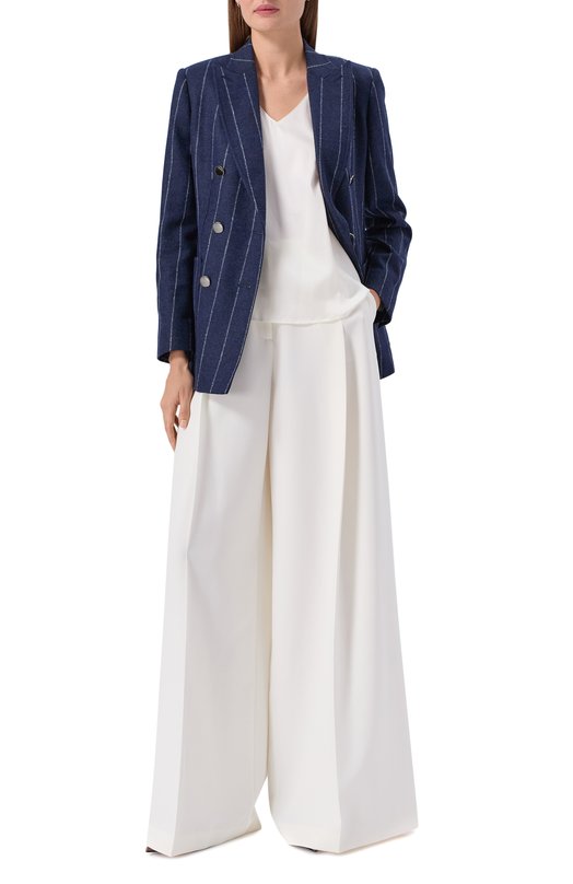 Шерстяной жакет Max Mara RI0M Синий  RI0M Фото 2