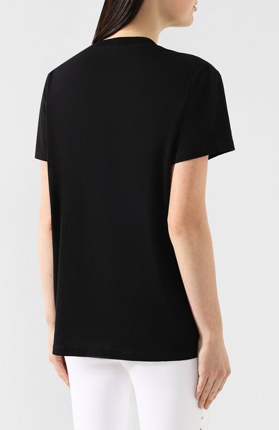 Хлопковая футболка REDVALENTINO черного цвета по цене 22500 руб., арт. RR3MG00J/EEJ, фото 4 Хлопковая футболка REDVALENTINO, арт. RR3MG00J/EEJ, фото 4
