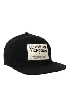 Мужская хлопковая бейсболка COMME DES FUCKDOWN черного цвета, арт. CFACX00206 | Фото 1 (Материал: Хлопок, Текстиль; Нос: Не проставлено; Материал сплава: Проставлено)