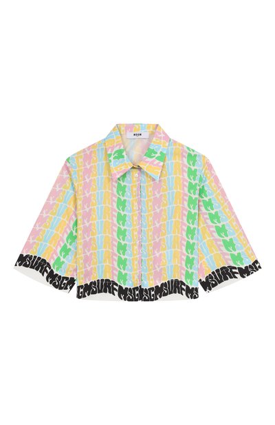Хлопковая рубашка MSGM KIDS, арт. S5MSJGSI245