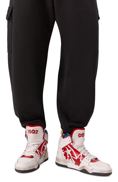 Кожаные кеды spiker DSQUARED2, арт. SNM0429, фото 3